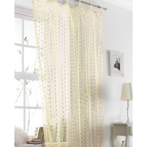 Cream / Gold Voile Curtain
