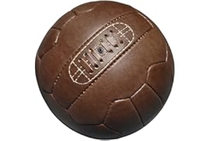 SHYNZA Pallone da calcio vintage, misura 5, replica della Coppa del Mondo 1966, colore marrone