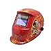 Produktbild Pro Solar Auto Darkening Welding Helmet Arc Tig Mig Mask Grinding Welder Mask/Grind mask Large View Area 100mm x 49mm Skull Fire Red by Generic