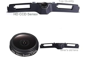 BERLINGAN Caméra de recul avec poignée de Coffre HD CCD Voiture en Couleur Caméra Vue arrière de Voiture Imperméable avec Large Vision Nocturne,Haute-résolution pour Jeep Compass Longitude 2017