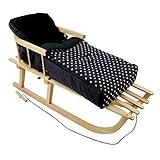 Das SUPER KOMBI-PAKET **Holzschlitten + 90cm Winterfußsack**