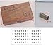 BeautyLife Pack of 70pcs Rubber Stamps Set Vintage Wooden Box Case Alphabet Letters Number Craft (No Ink Pad Included)