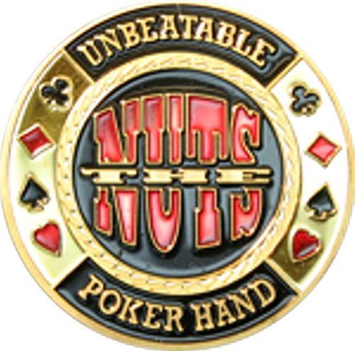 Fa. Wessel 'Poker Card Guard Nuts Real Chapado en Oro
