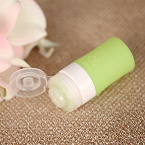 Anself 4 Stück Silikon Reise Flaschen Set Zylindrisch (Größe Optional) - 3