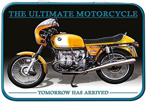 Red Hot Lemon BMW R90S Keepsake Tin 111x80x21D mm, Metal, Orange, 11.1x8x2.1 cm