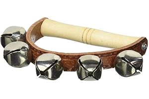 Fuzeau - Couronne 5 Grelots - Facile À Tenir En Main - Développe Le Sens Du Rythme - Instrument Musique Ludique Et Résistant Pour Enfants - Métal Sonore De Qualité - Dès 5 Ans - Ref. 70522