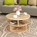 Produktbild Klapptisch YANFEI, Moderner Couchtisch, runder Stauraum, Nachttisch, Montage Schwarz, Pink, Weiß, Nussbaum (Farbe : Light Walnut)