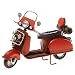 Produktbild Pamer-Toys Motorradmodell aus Blech - im Antik-Vintage-Retro-Style - Größe ca. 19 x 8 x 11 cm (Motorroller klein, rot)
