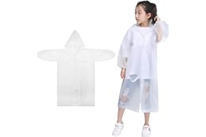 Tinsellns Kids Raincoats, Kids Waterproof Rain Coat Boys Girls Rain Poncho Rain Jacket with Hood EVA Emergency Raincoats, for Outdoor Climbing Cycling Hiking Camping