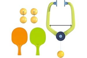 SHARKSFIN Table Tennis Trainer, Adjustable Indoor Hanging Table Tennis Trainer Portable Set, Interactive Pong Ball Training Hanging Games for Kids Adults Indoor and Outdoor Games