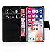 Produktbild KP TECHNOLOGY Apple iPhone XS Max Book Case Apple iPhone XS Max Wallet Case PU Leder Flip Cover mit Kartenfächern für iPhone XS Max [kompatibel mit Apple iPhone XS Max Displayschutz] (schwarz)