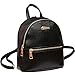Produktbild Damen Rucksack FORH Schule Rucksack College Backpack PU-Leder Schultertasche Reisetasche Outdoor Mini Daypacks Tasche (Schwarz)