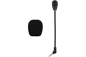 CCYLEZ Microfono Jack 4 Pin Microfono Universale Sostitutivo, Microfono Staccabile, Cuffie da Gioco per PC con Cancellazione del Rumore con Spine Placcate in Oro