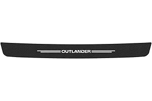 JYMLOV Car Rear Bumper Protector, for Mitsu-bishi Outlander, 90cm Anti-scratch Carbon Fiber Trunk Boot Door Sill Guard Stickers Car Body Trim Cover Strip Protective Accessories,Black