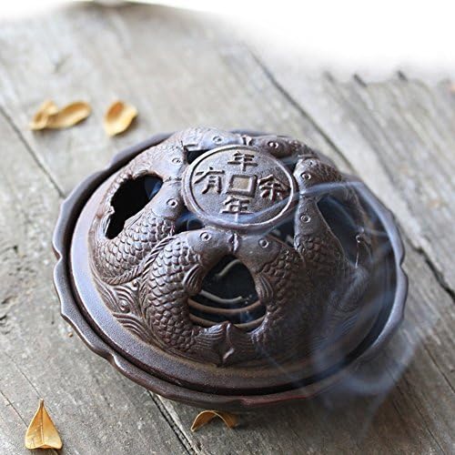 Incense stick holder,Simple solid wood bedside table-Modern bedside cabinet-B D4.5*H2.4inch(11.3*6cm)