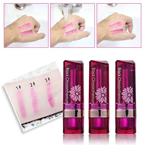 Jelly Transparente Blume Lippenstift Farbwechsel Temperaturänderung Lipstick Moisturizing Langlebigen Nicht Verblassen Lip Gloss Molie - 6