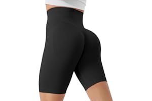 Zhiaek Short Sport Femme Push Up Short Legging Femme Taille Haute Pantalons Yoga ete pour Fitness Gym Tennis