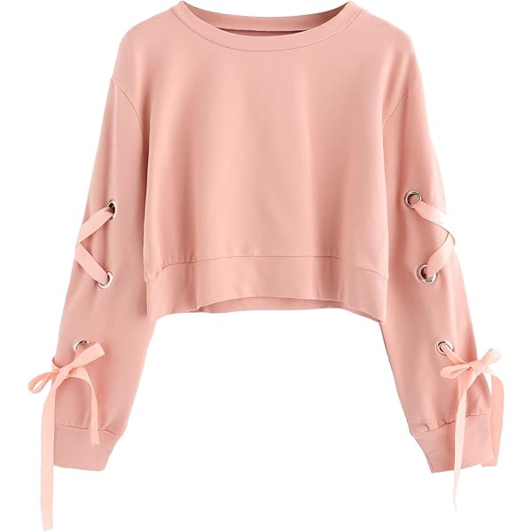 SweatyRocks Women's Letter Print Crop Top Hoodie - Long Sleeve Casual Sweatshirt - View #9