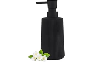 AJEUNGAIN Hand Soap Dispenser, Black Soap Dispenser Bathroom, Refillable Washing up Liquid Soap Dispenser Kitchen (Black)