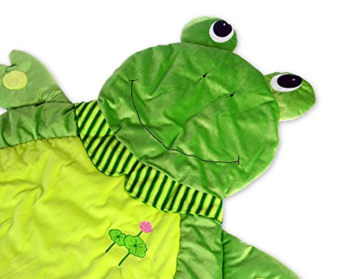 Lil' Jumbl Foldable Plush Play Mat for Baby & Toddler (Frog)