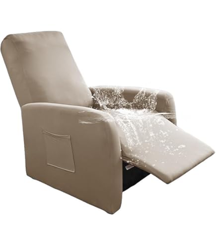 4/6/8 Pezzi Copripoltrona Relax Reclinabile Universale, 1/2/3 Posto Copridivano Poltrona Relax Antiscivolo Salvadivano Copertura Fodera Per Poltrona Reclinabile Con Tasca ( Color : #6 , Size : 1 Posto