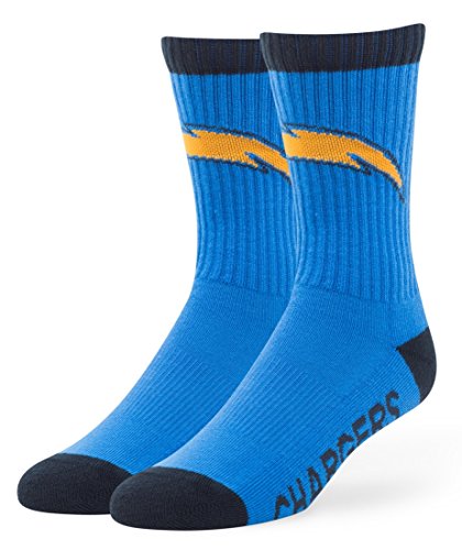 San Diego Chargers NFL 47 Brand 'Bolt' Striped Men's Crew Length Socks