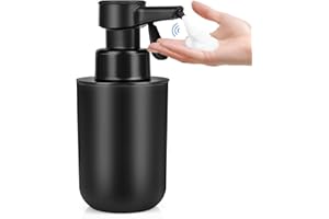 Gaethra Dispenser Sapone Bagno a Tocco Leggero, Nero, Dispenser Sapone Cucina con Sensore, Impermeabilità IPX5, Porta Sapone Bagno per Bagno e Cucina – 270 ml