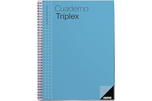 ADDITIO - Cuaderno Tríplex para el profesorado | Planificación mensual y semanal | Evaluación | Tutoría | Reuniones | Papel ecológico | Tamaño 22,5 x 31 cm | Español | Azul
