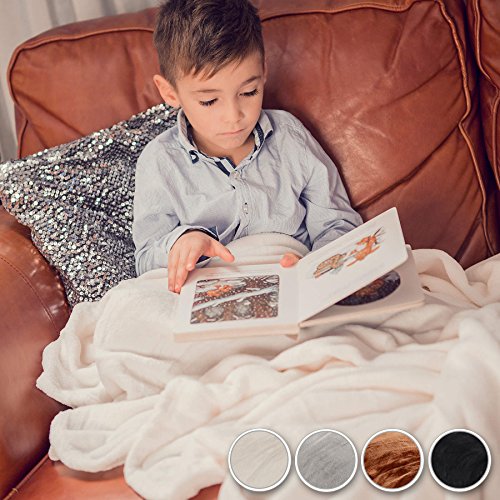 TecTake 2er Set XXL Kuscheldecke 220x240cm Mikrofaser Decke + Tragetasche – diverse Farben – (Grau | Nr. 401731) - 3