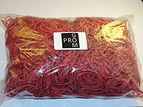 Progom - Gomas Elasticas - 60 38 mm x 1 7mm - rojo - Bolsa de 1kg Progom - Gomas Elasticas - 60 38 mm x 1 7mm - rojo - Bolsa de 1kg