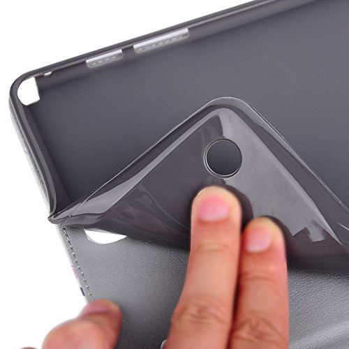 Galaxy Tab A 9.7 T550 Hülle, Deenor Oil painting Design Flip Tasche PU Leder Abdeckung Stand Schutzhülle für Samsung Galaxy Tab A 9.7 SM-T550. (Ink lotus) - 9
