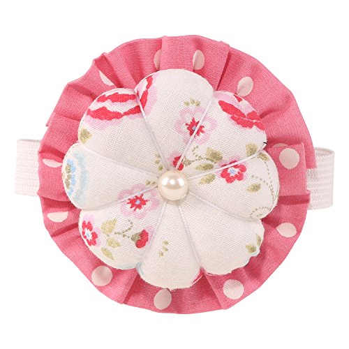 neoviva Stoff beschichtet vollständig Gepolsterte Nadelkissen mit Handgelenk Band für praktischem Naht, Stil Blume Blossom Floral Prism Pink Polka Dot - 2