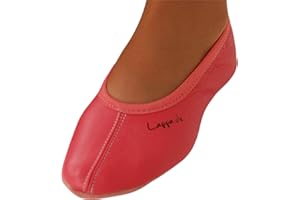 Lappade Schwarz, Weiß, Jeansblau, Rosa, Lila, Rot Gymnastikschuhe, Schläppchen, Turnschläppchen mit Ledersohle Gr. 28-46