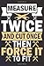 Produktbild Measure Twice Cut Once then force it to fit: Notizbuch | Journal | Tagebuch | Linierte Seiten