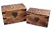 Produktbild Holzspielerei Schnitzereien 2er Set Truhe Hohenstein groß: 23x15x15 cm klein: 20x12x12 cm Holz Truhe Geschenk Deko ABW024-0