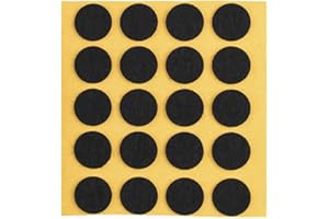 peha Miękkie samoprzylepne podkładki filcowe do wazonów i przedmiotów dekoracyjnych, grubość 1,0 mm, czarne, okrągłe, 15 mm, zestaw 20 szt