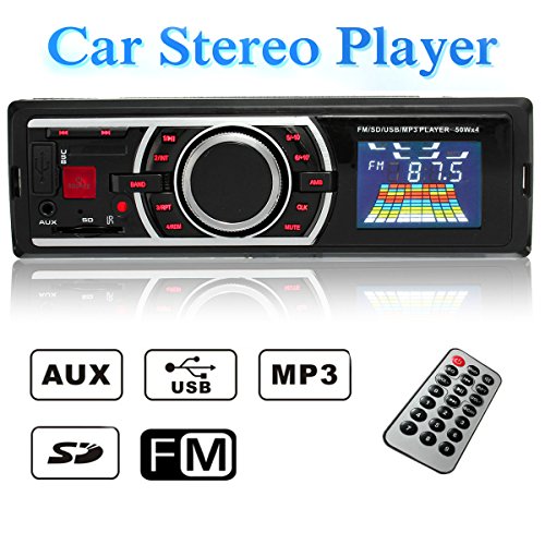 AUDEW Auto Radio Estereo Coche Audio Reproductor MP3 Player AUX Input USB SD 1DIN 12V