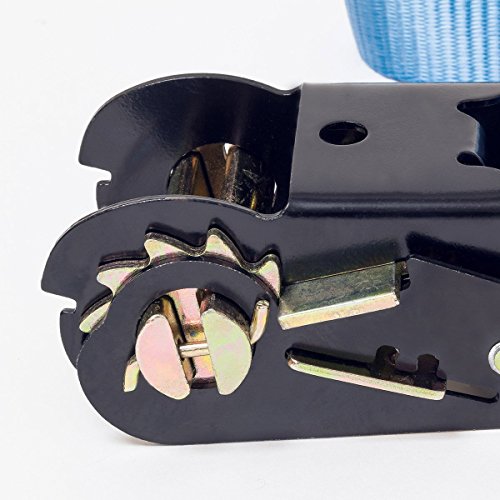 Relaxdays Slackline 15m Set mit Baumschutz Hilfsseil Ratsche und Tasche, einsteigerfreundlich, blau - 4