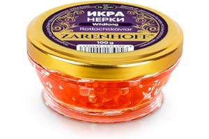 ‎ZARENHOFF Rotlachskaviar 200 g, Lachskaviar, Roter Kaviar икра нерки caviar roter Lachs Glas (200, Gramm)