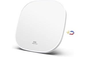 wobsion 10X Magnifying Mirror, Magnetic Design Magnifying Travel Mirror, Compact Shaving Mirror Square Folding Travel Makeup Mirror, Easy Use and Travel, Gifts for Girls, 77mm, White