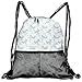 Produktbild RAINNY Drawstring Backpacks Bags,Spring Fauna and Flora Parsley Leaves Ethnic Motifs Filled Wings,5 Liter Capacity,Adjustable