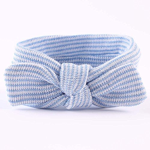 Demiawaking Baby Kinder Mädche Bowknot Stirnband Baumwolle Stretchbar Schmetterling Knoten Haarband - 4