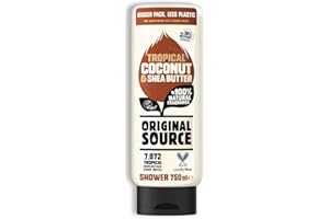 Original Source Coconut and Shea Butter Shower Gel, 100 Percent Natural Fragrance, Vegan, Cruelty Free, Paraben Free, Large Bottle, 750 ml