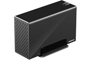 ISHEEP Custodia esterna RAID USB-C 3.0 per disco rigido, in lega di alluminio, con 2 Bay per docking station per hard disk da 3,5 pollici SATA fino a 2x18TB. Supporta RAID 0/1/LARGE/Normal. K35272C