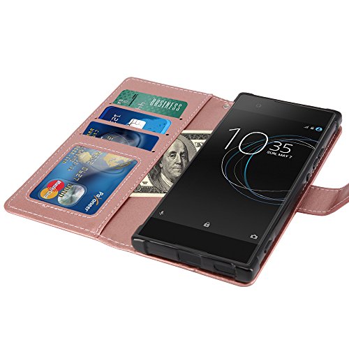 Sony Xperia XA1 Funda LK Carcasa Cubierta Cuero Billetera Case Flip Cover Con Ranuras de Tarjeta -Oro Rosa reviews Sony Xperia XA1 Funda LK Carcasa Cubierta Cuero Billetera Case Flip Cover Con Ranuras de Tarjeta -Oro Rosa