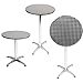 Produktbild Mojawo® Bistrostehtisch Terrassentisch Ø60cm H70/110cm Silber rund Balkontisch Gartentisch Bistrotisch klappbar höhenverstellbar