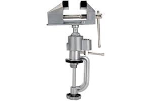 Annurssy Etau de Table Etau d'Etabli 360 Degrés en Alliage d’Alluminium Mini-étau Réglable avec Pince Pour Banc de Travail