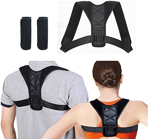 Amaza Posture Corrector Spinal Support with 2 Comfort Shoulder Pads for Women, Men &amp; Kids, Adjustable Back Brace, Physical Therapy Posture Brace, Straightener Strap for Slouching, Back Pain, Shoulder Neck Relief (Chest sizes: 73-88cm)
