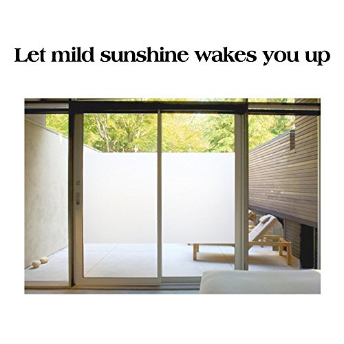 Rabbitgoo Privatsphaere Fensterfolie Mattiert Film Leimfrei Anti UV Fenstersticker Waermeregelung Fensteraufkleber Selbstklebend fuer Privatsphaere Buero Konferenzraum Badezimmer, Schlafzimmer, Wohnzimmer 90*200cm - 3