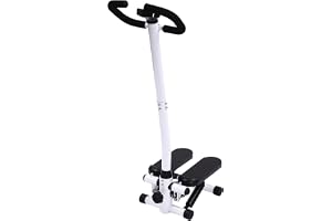 Donened - Mini stepper med power ropes för hemmabruk, upp-och-ner sväng stepper, med digital bildskärm, upp till 150 kg, hemf